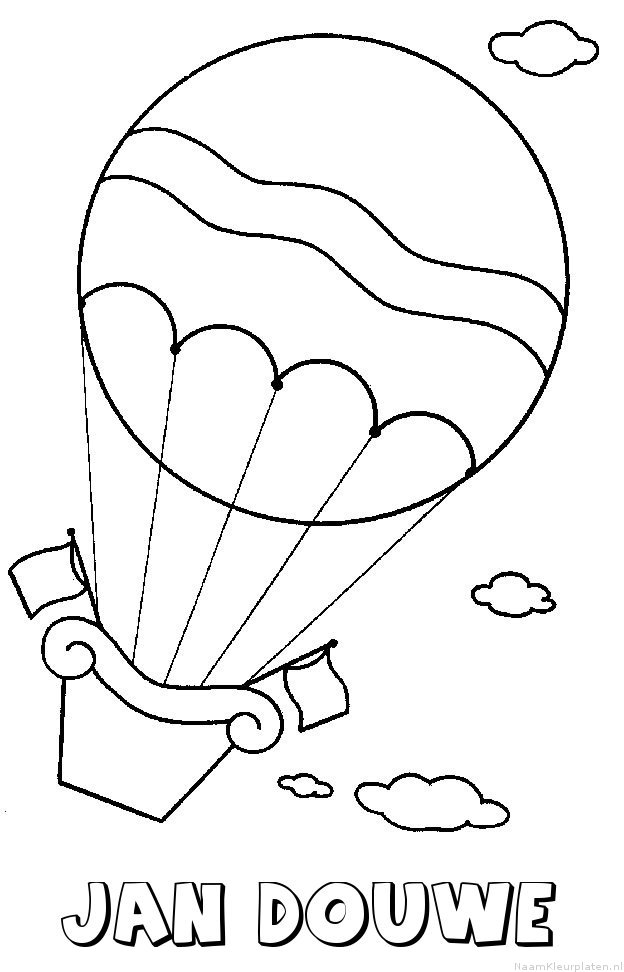 Jan douwe luchtballon kleurplaat